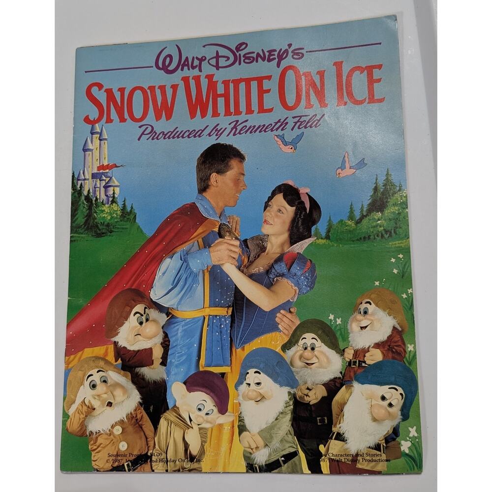Disney Snow White On Ice Program 1987 w Stickers Complete Vintage Souvenir